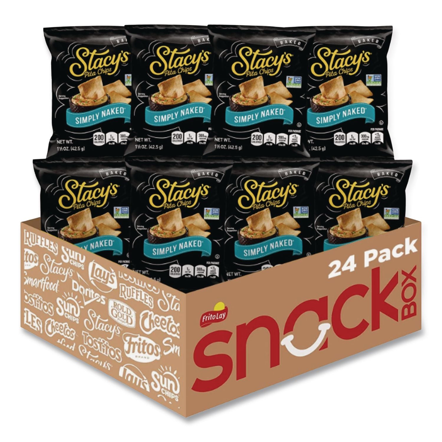 Pita Chips, 1.5 oz Bag, Original, 24/Carton