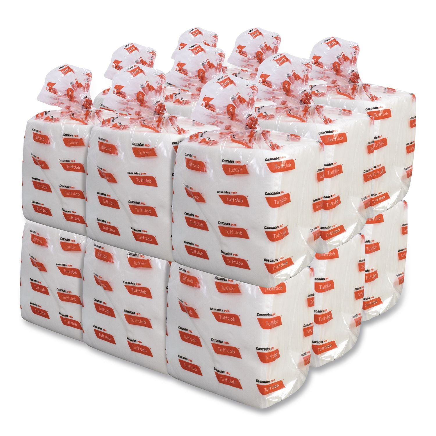 Tuff-Job S400 DRC Wipers, Medium, 12 x 13, White, 60/Pack, 18 Pack/Carton