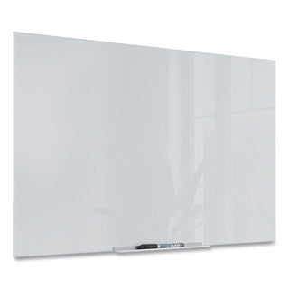 Floating Glass Dry Erase Board, 35 x 23, White