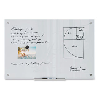 Magnetic Glass Dry Erase Board Value Pack, 35" x 23", Frosted White