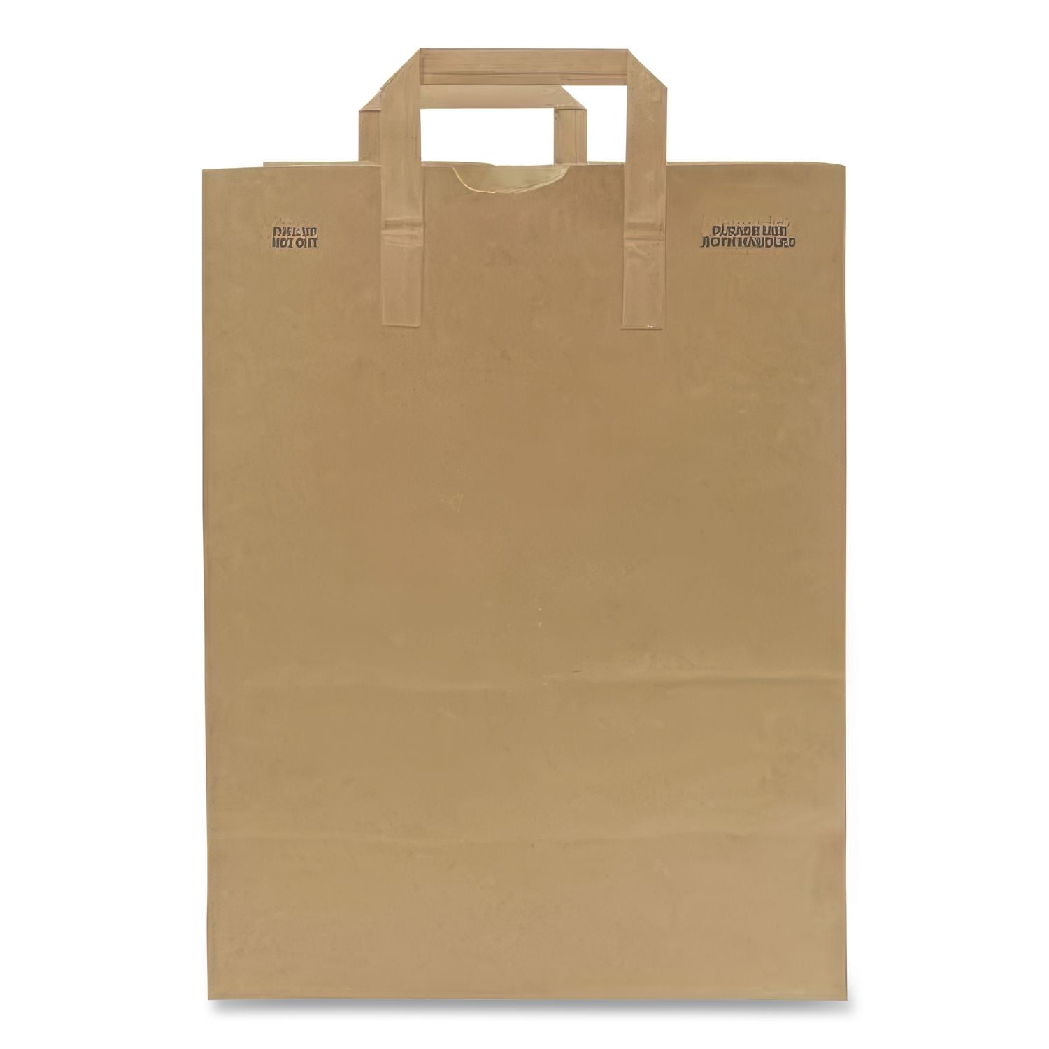 Grocery Paper Bags, Attached Handle, 30 lb Capacity, 1/6 BBL, 12 x 7 x 17, Kraft, 300 Bags