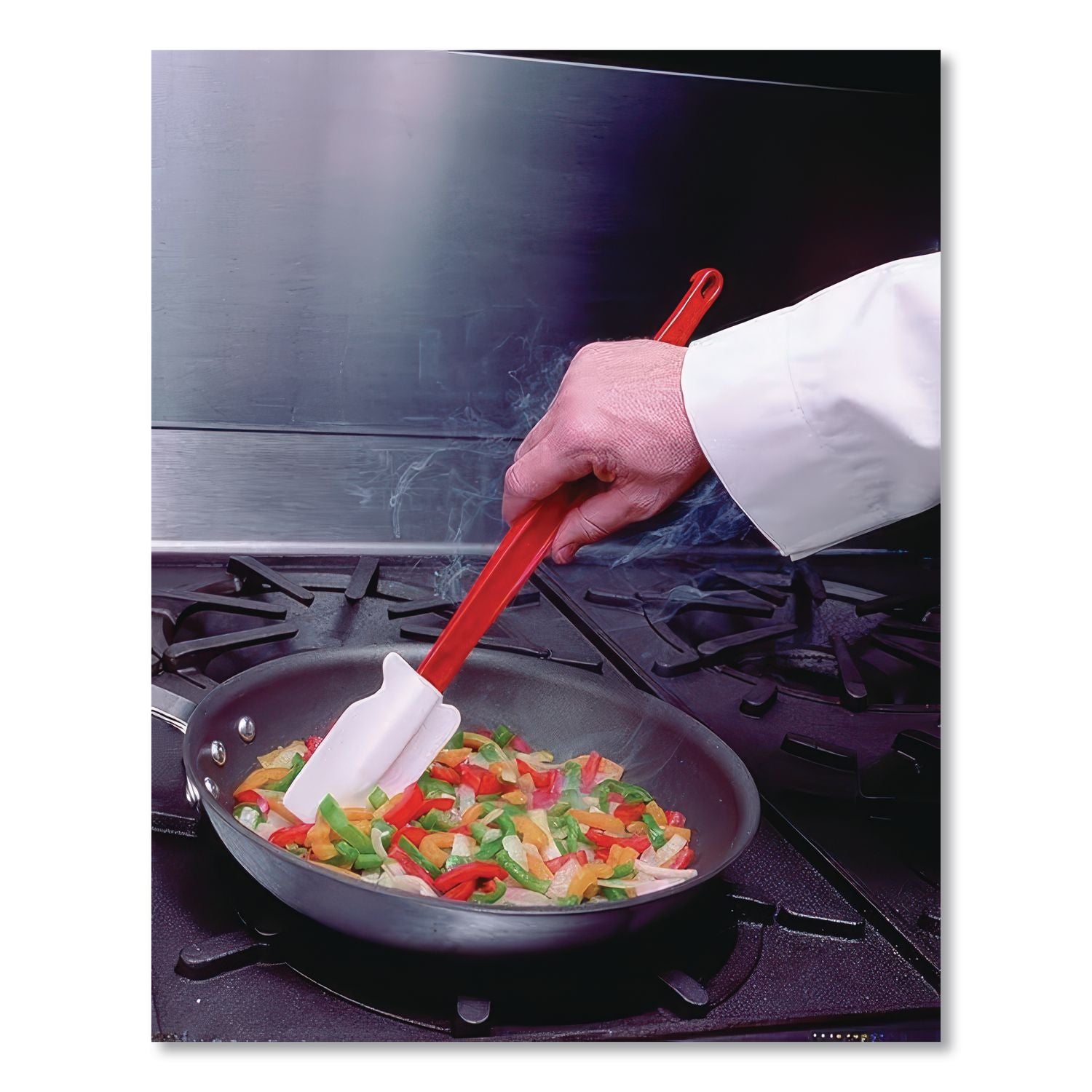 High-Heat Cook's Scraper, 16 1/2", Red/White