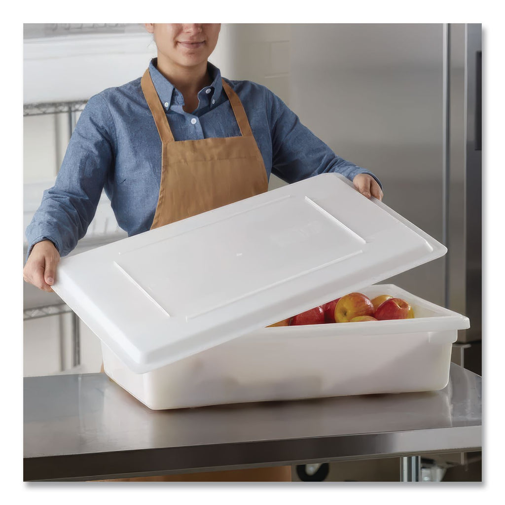 Food/Tote Box Lids, 26 x 18, White, Plastic