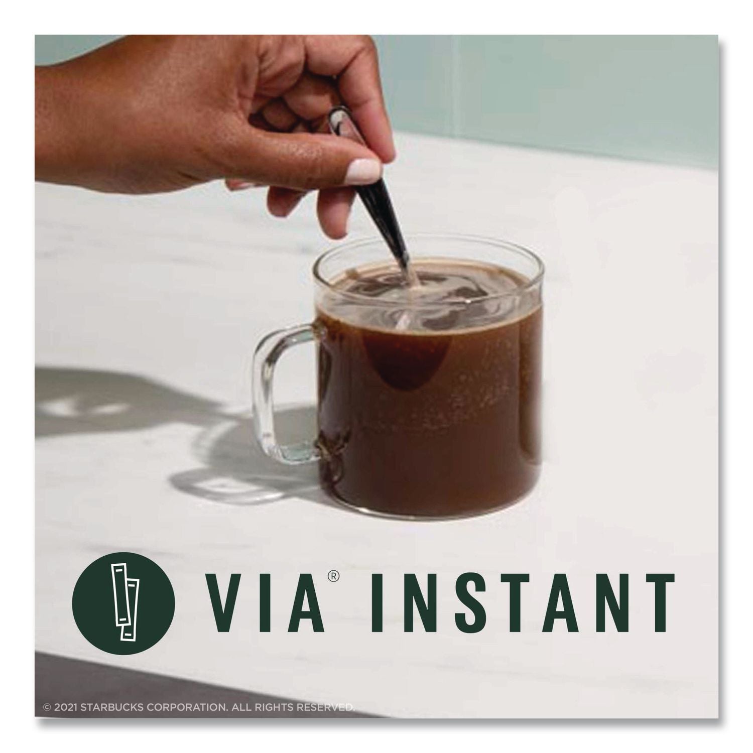 VIA Ready Brew Coffee, 0.11 oz, Italian Roast, 8 Packets/Bag, 12 Bags/Carton
