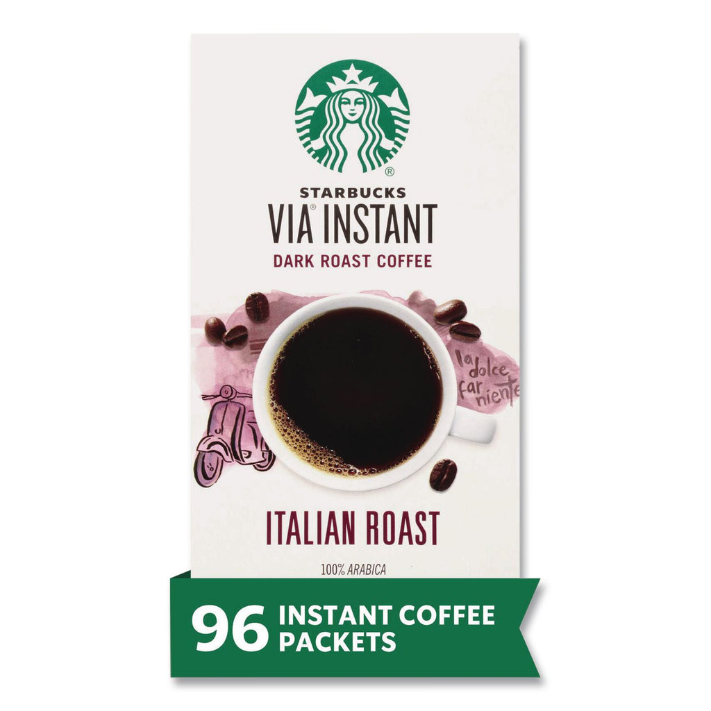 VIA Ready Brew Coffee, 0.11 oz, Italian Roast, 8 Packets/Bag, 12 Bags/Carton