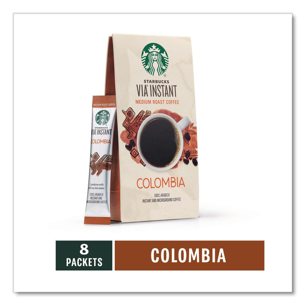 VIA Ready Brew Coffee, Colombia, 1.4 oz Packet, 8/Pack