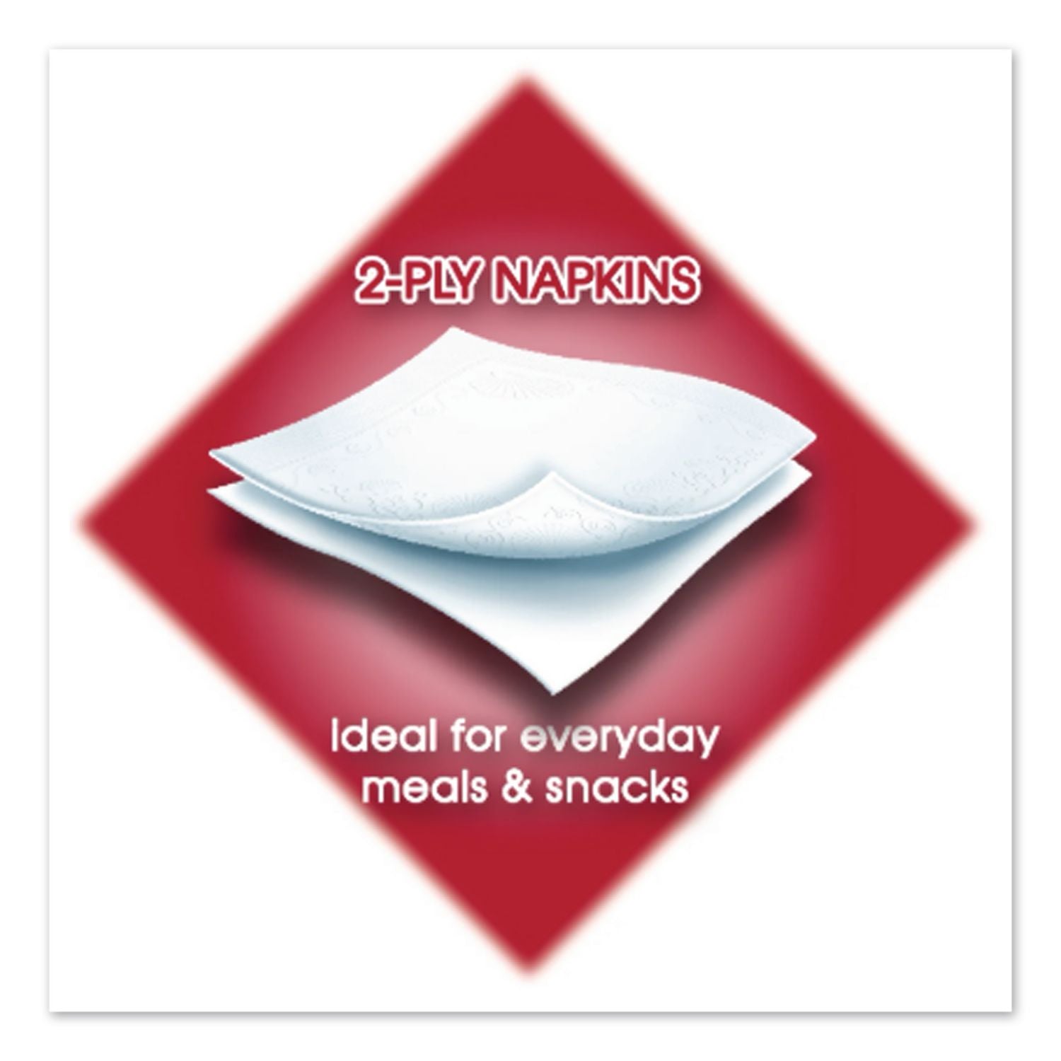 Vanity Fair Everyday Dinner Napkins, 2-Ply, White, 300/Pack