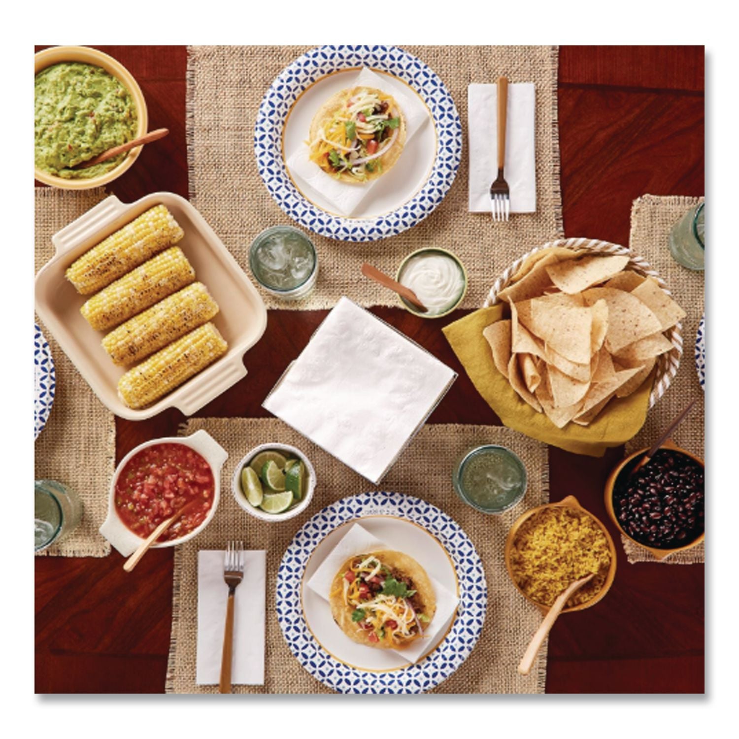 Vanity Fair Everyday Dinner Napkins, 2-Ply, White, 300/Pack