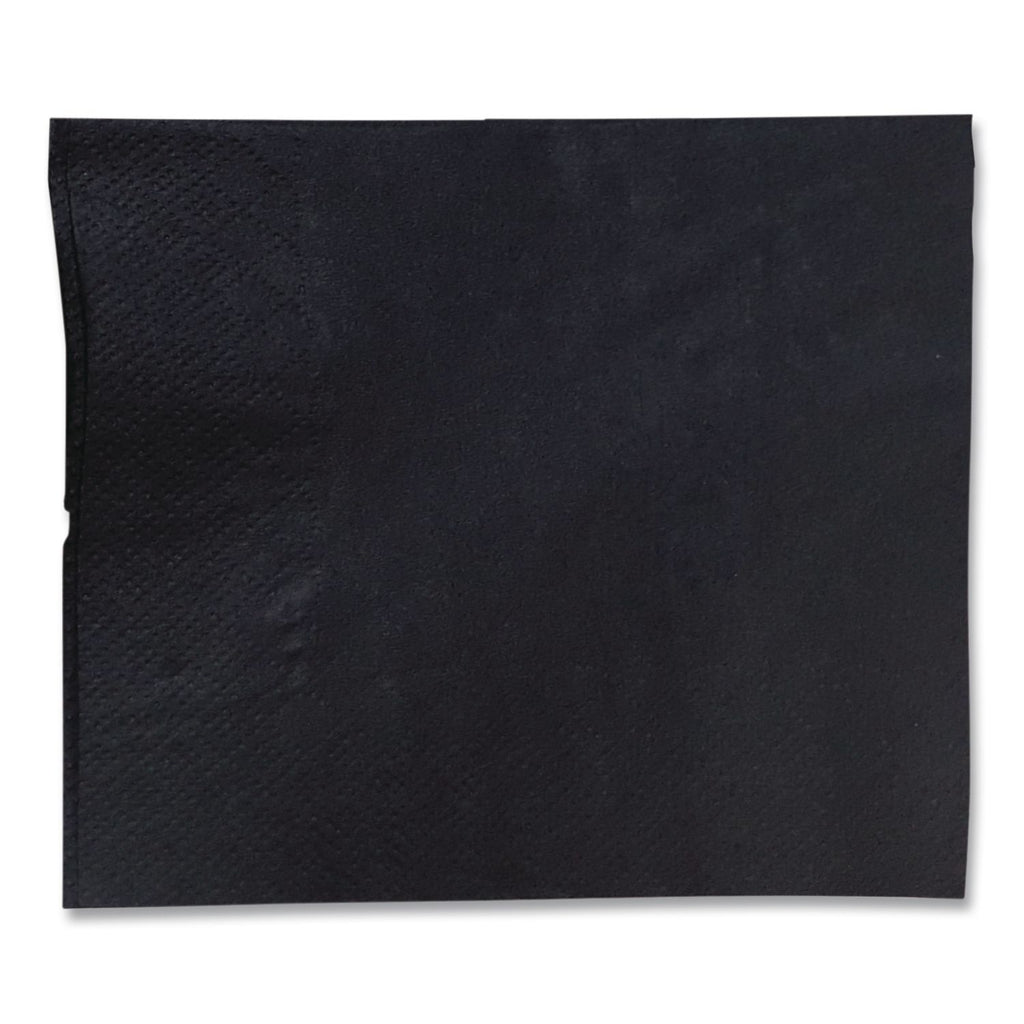 Cocktail Napkins, 1-Ply, 9w x 4.5d, Black, 4,000/Carton