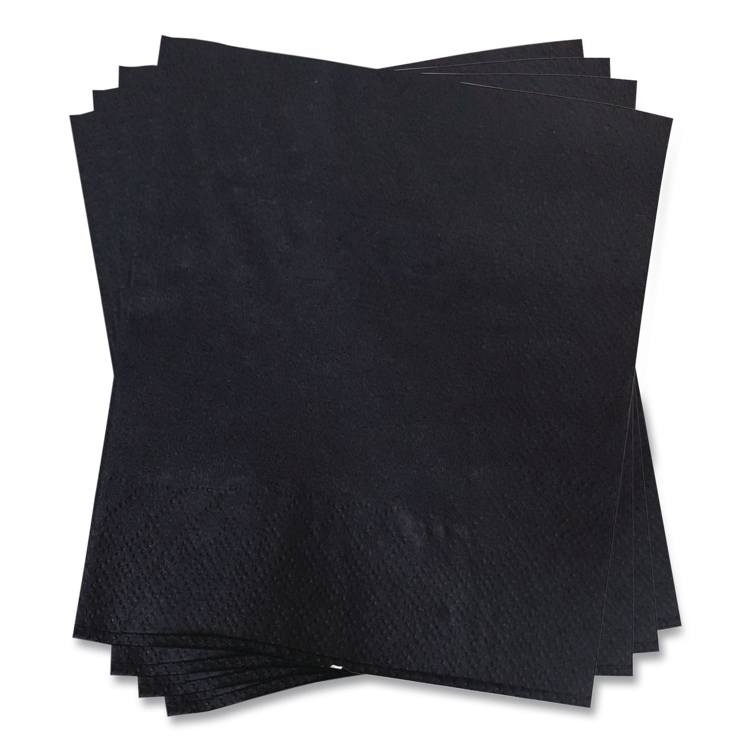Cocktail Napkins, 1-Ply, 9w x 4.5d, Black, 4,000/Carton