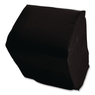 Cocktail Napkins, 1-Ply, 9w x 4.5d, Black, 4,000/Carton