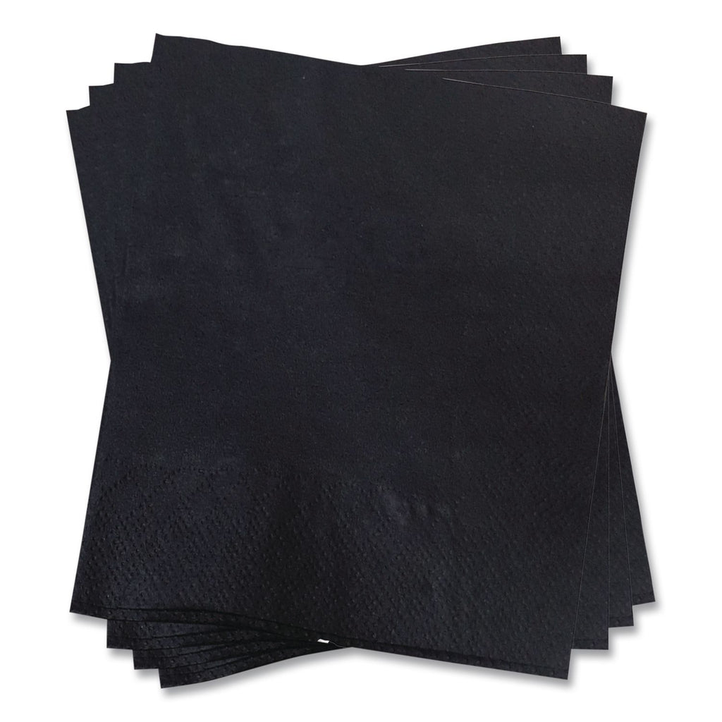 Cocktail Napkins, 2-Ply, 9w x 4.5d, Black, 2,000/Carton