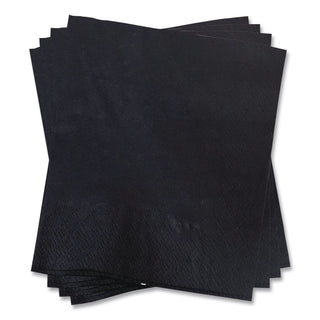 Cocktail Napkins, 2-Ply, 9w x 4.5d, Black, 2,000/Carton
