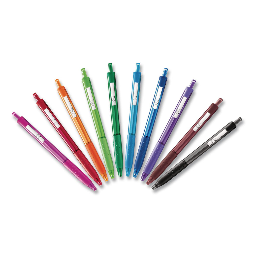 Paper Mate Inkjoy 300 RT Ballpoint Pens - 1 mm Pen Point Size - Retractable - Black, Red, Blue - Assorted Barrel - 8 / Pack