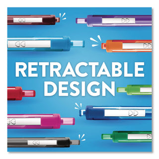 Paper Mate Inkjoy 300 RT Ballpoint Pens - 1 mm Pen Point Size - Retractable - Black, Red, Blue - Assorted Barrel - 8 / Pack