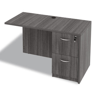Alera Valencia Series Full Pedestal File, Left or Right, 2 Legal/Letter-Size File Drawers, Gray, 15.63" x 20.5" x 28.5