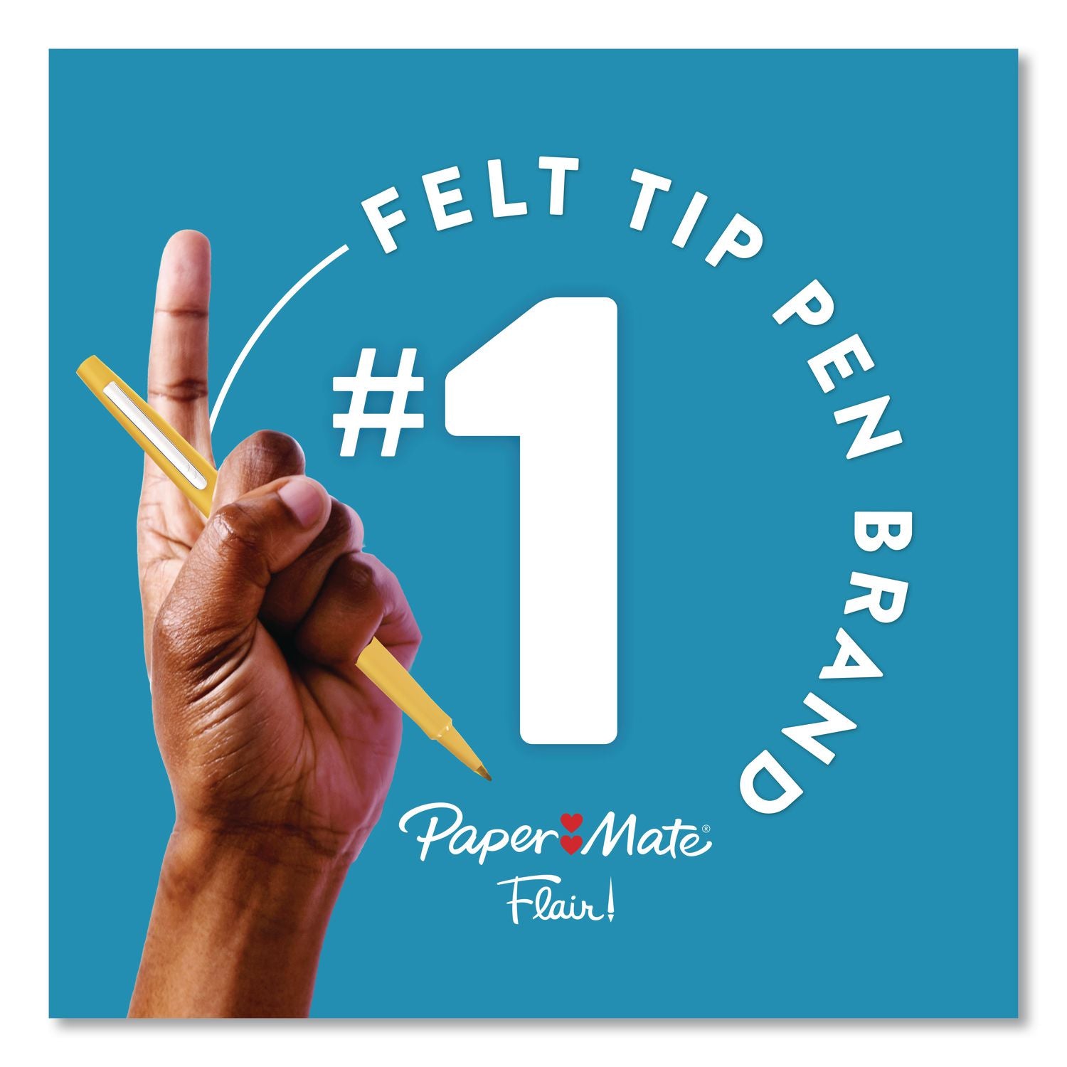 Paper Mate Flair Medium Point Pens - Medium Pen Point - Assorted Water Based Ink - 12 / Pack