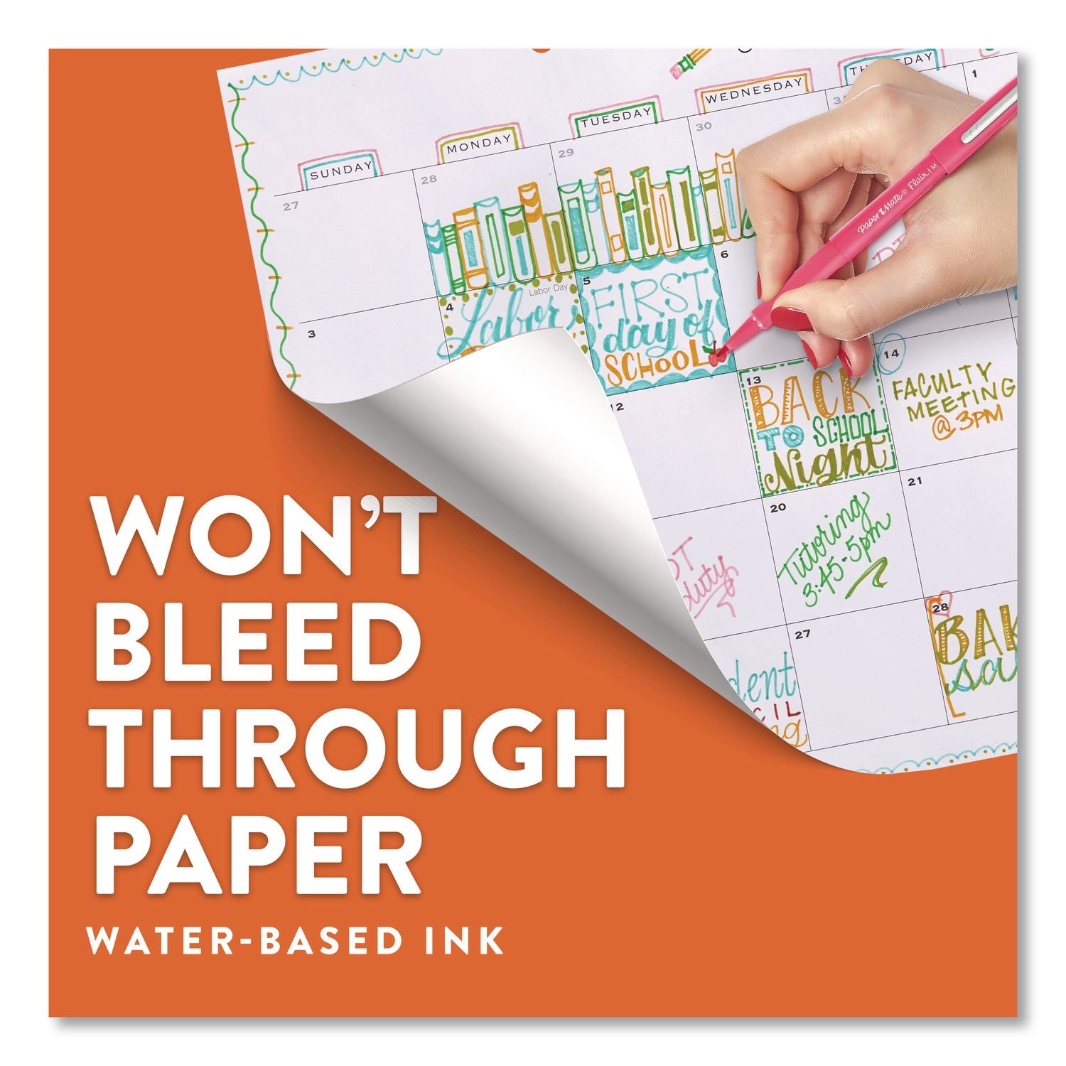 Paper Mate Flair Medium Point Pens - Medium Pen Point - Assorted Water Based Ink - 12 / Pack