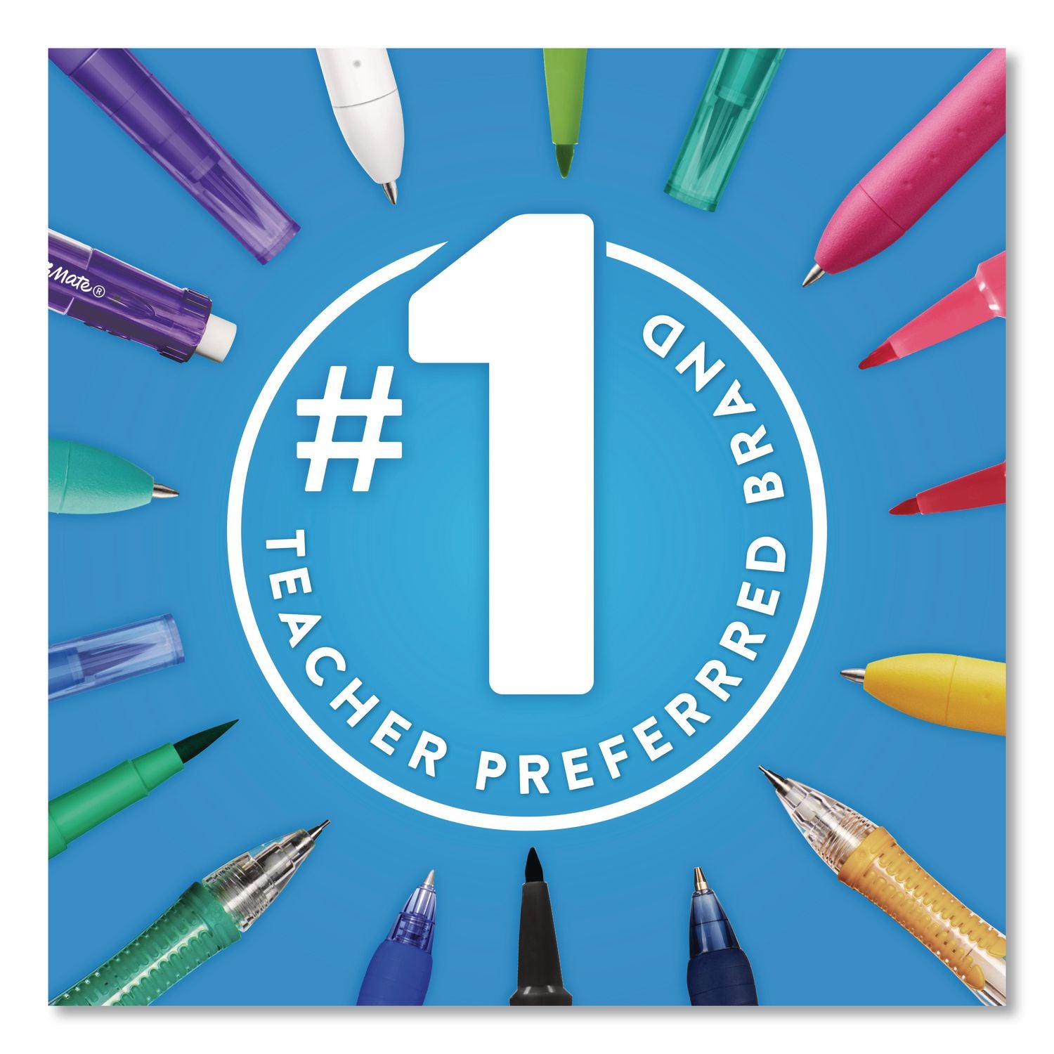 Paper Mate Flair Medium Point Pens - Medium Pen Point - Assorted Water Based Ink - 12 / Pack