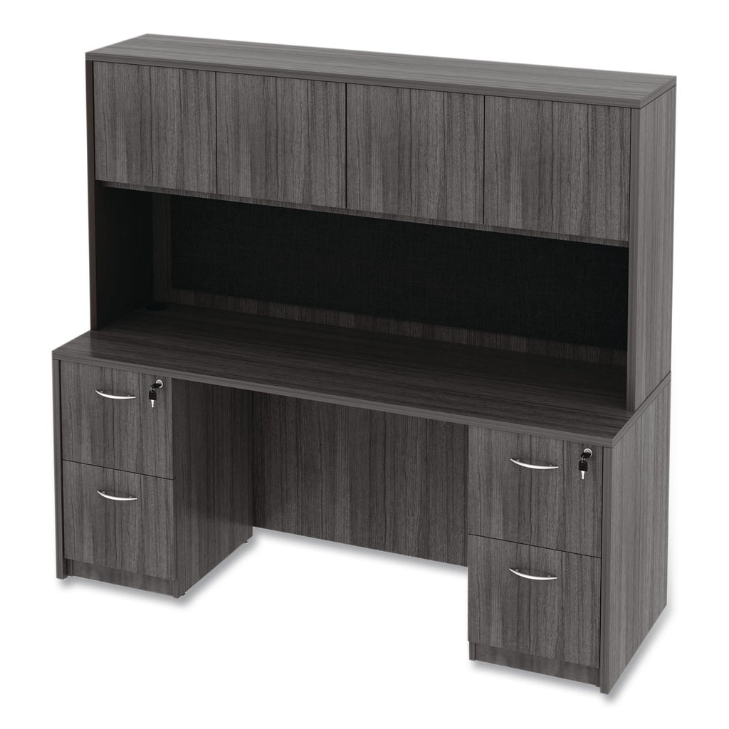 Alera Valencia Tackboard For Open Storage Hutch, 62.38w x 0.5d x 14h, Charcoal