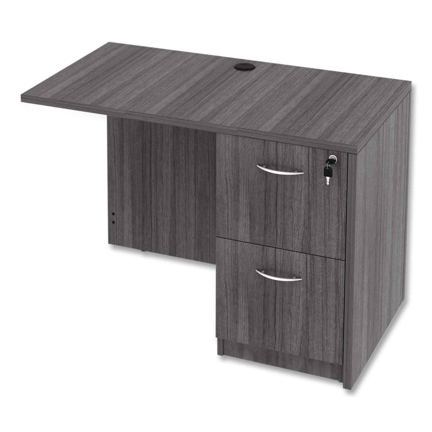 Alera Valencia Series Reversible Return/Bridge Shell, 42w x 23.63d x 29.5h, Gray