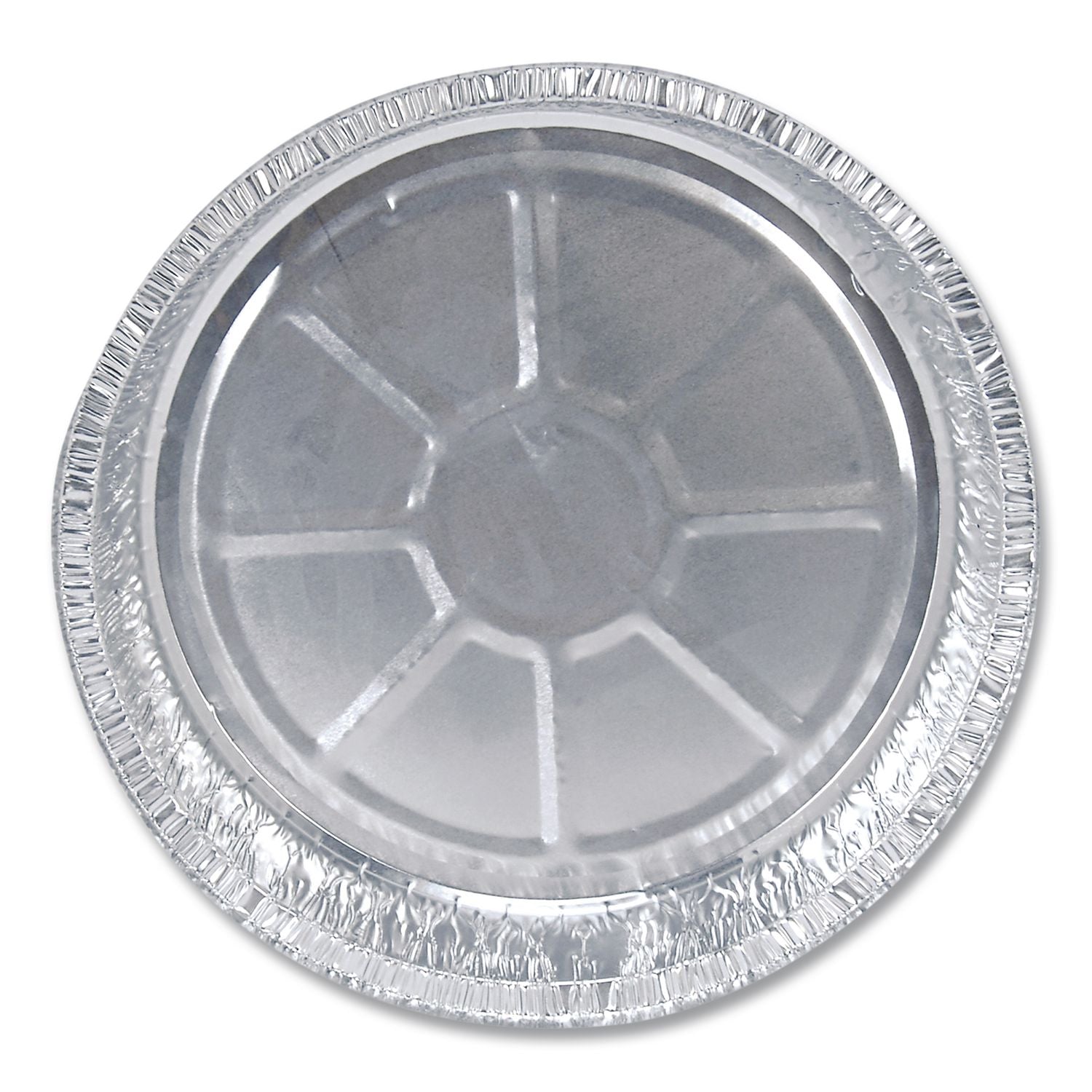 Round Aluminum Containers, 32 oz, 9.03" Diameter x 1.25"h, Silver, 500/Carton