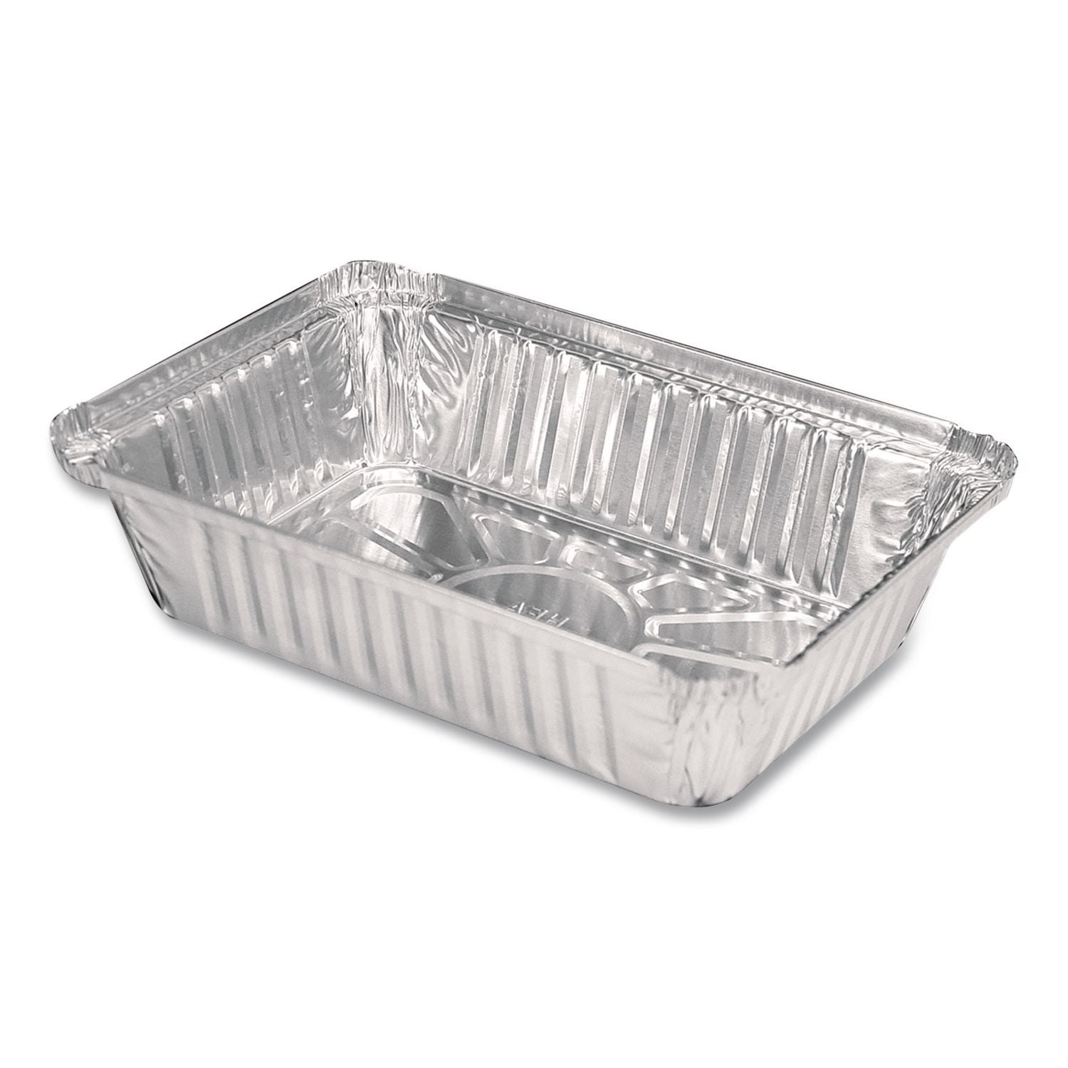 Aluminum Oblong Pan, 2.25 lb Capacity, 5.94 x 8.44 x 1.81, Silver, 500/Carton