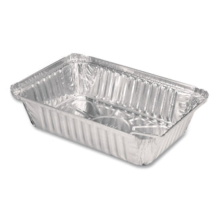 Aluminum Oblong Pan, 2.25 lb Capacity, 5.94 x 8.44 x 1.81, Silver, 500/Carton