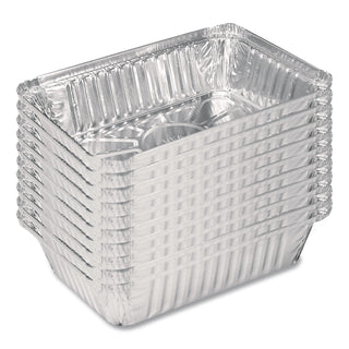 Aluminum Oblong Pan, 1.5-lb Capacity, 5.13 x 7.06 x 1.69, Silver, 500/Carton
