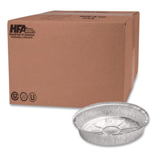 Round Aluminum Container, 24 oz, 7" Diameter, Silver, 500/Carton