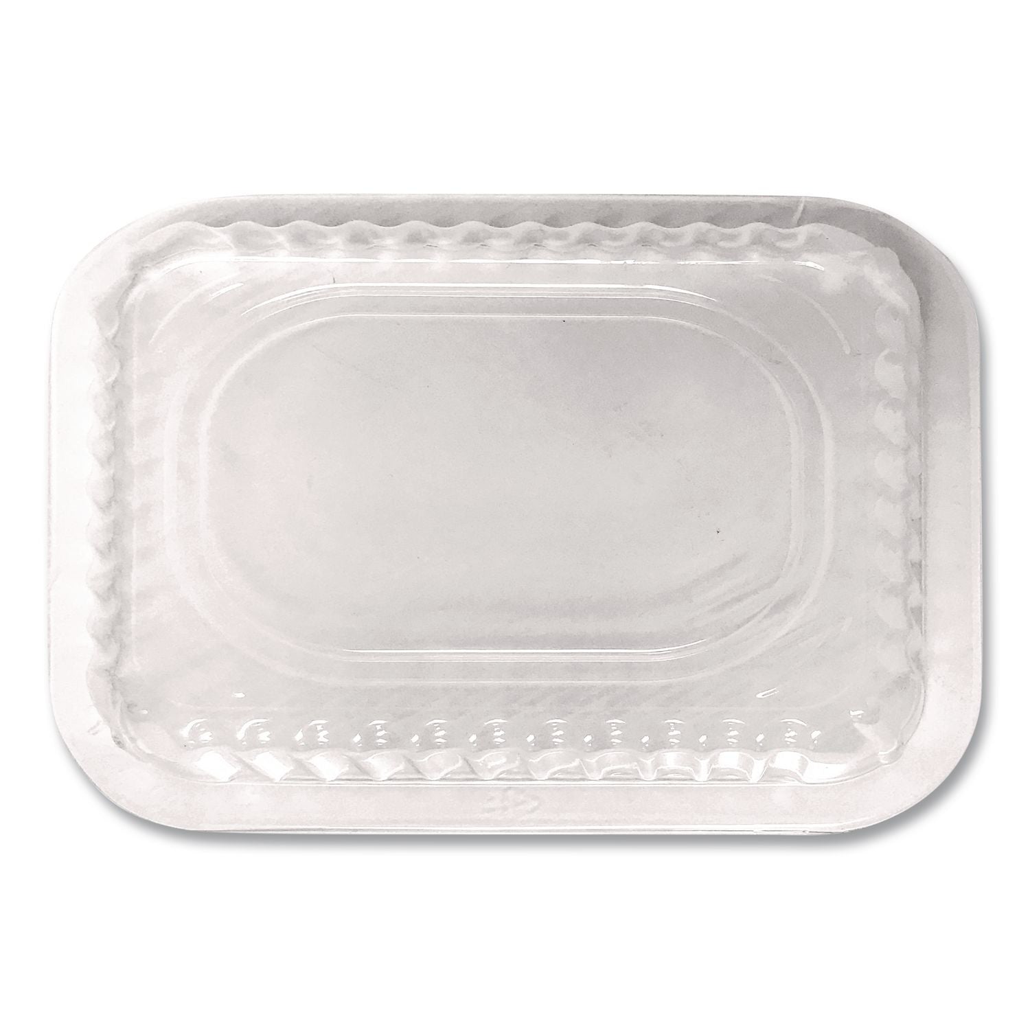 Plastic Dome Lid, Rectangle, Fits 1 lb Oblong Pan 2060, Clear, 500/Carton