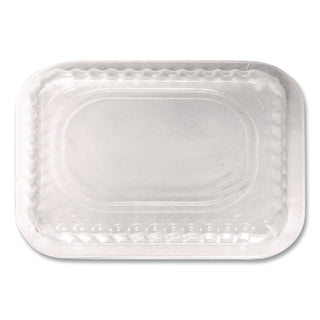 Plastic Dome Lid, Rectangle, Fits 1 lb Oblong Pan 2060, Clear, 500/Carton