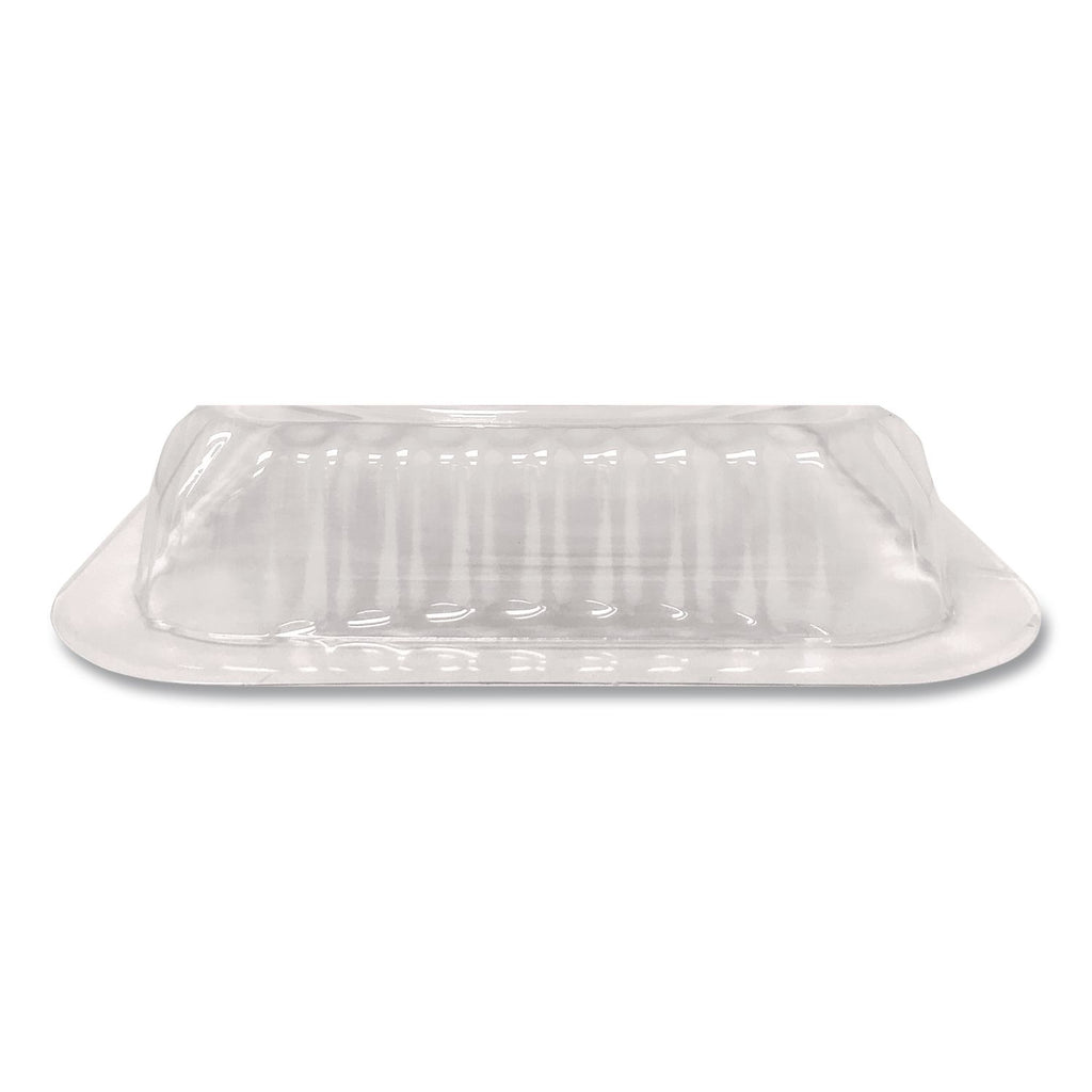 Plastic Dome Lid, Rectangle, Fits 1 lb Oblong Pan 2060, Clear, 500/Carton
