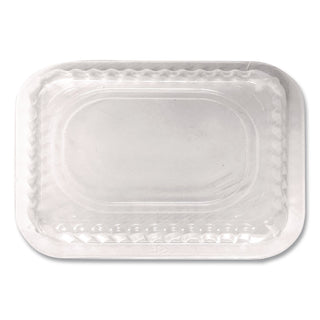 Plastic Dome Lids, Fits 1 lb Oblong Pan, Clear, 1,000/Carton