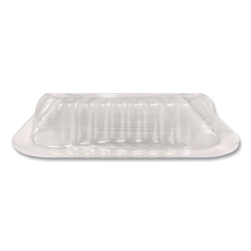 Plastic Dome Lids, Fits 1 lb Oblong Pan, Clear, 1,000/Carton