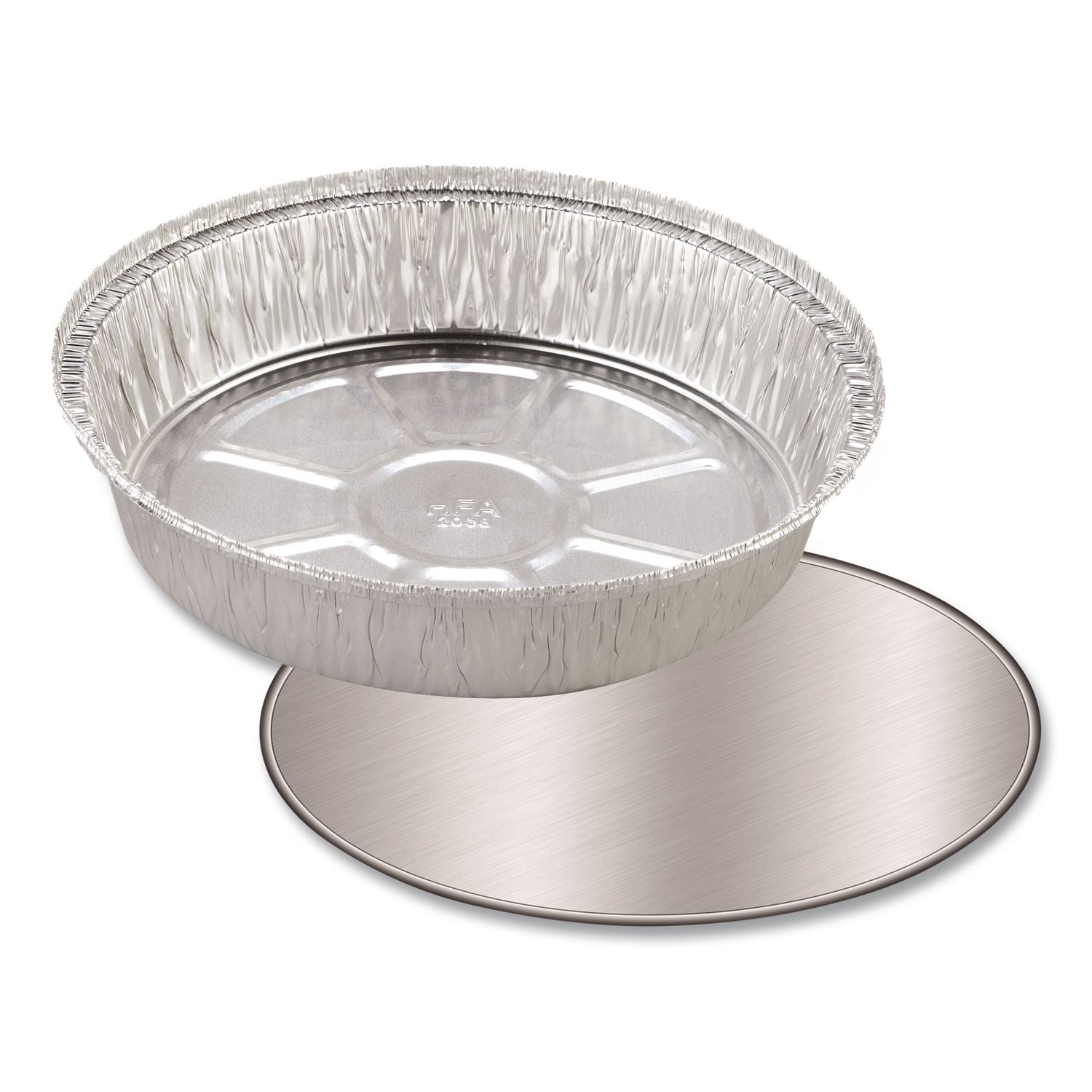 Foil Laminated Board Lids, 8.25 Dia, Silver, Aluminum, 500/Carton