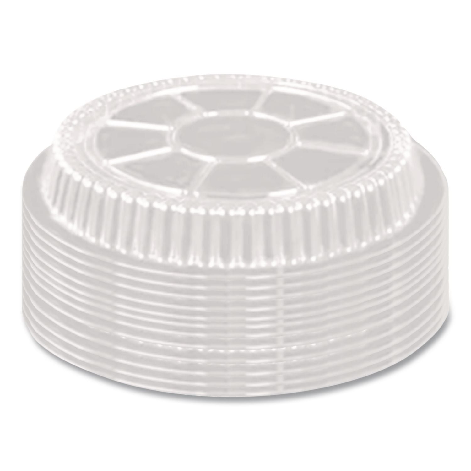 Plastic Dome Lid, 8.25" Diameter x 0.88"h, Clear, 500/Carton