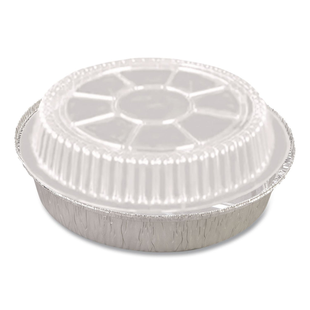 Plastic Dome Lids, Round, Fits 7" Round Pan, 7" Diameter x 0.88"h, Clear, 500/Carton