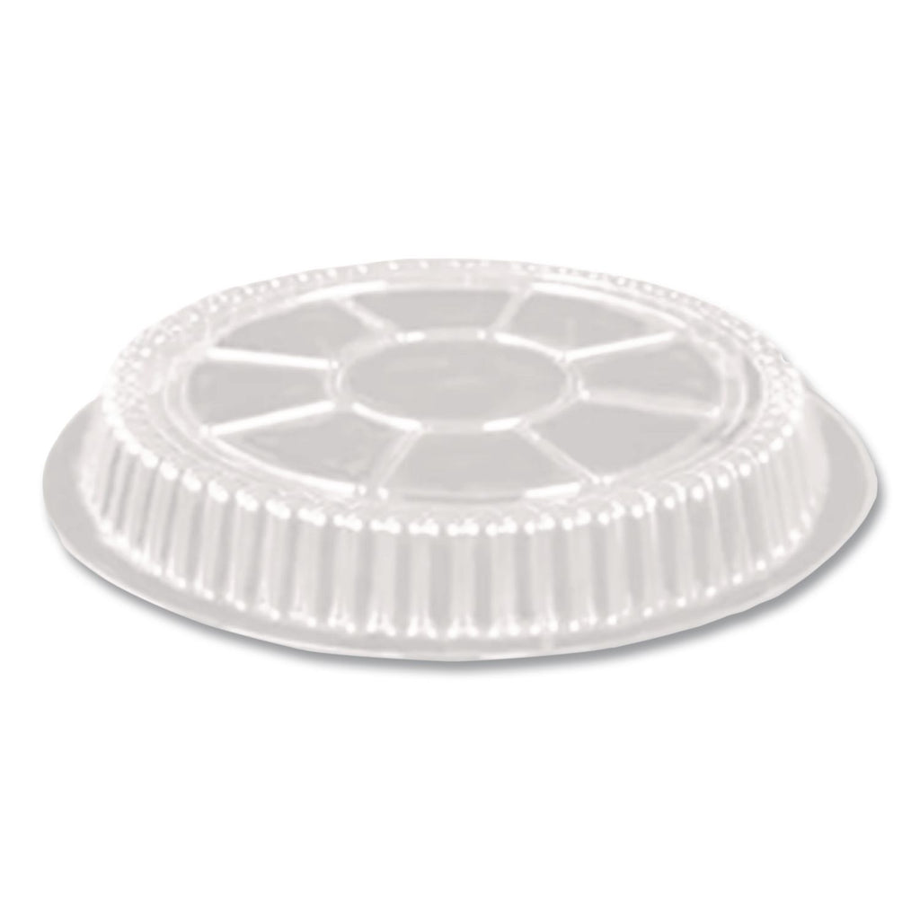 Plastic Dome Lids, Round, Fits 7" Round Pan, 7" Diameter x 0.88"h, Clear, 500/Carton