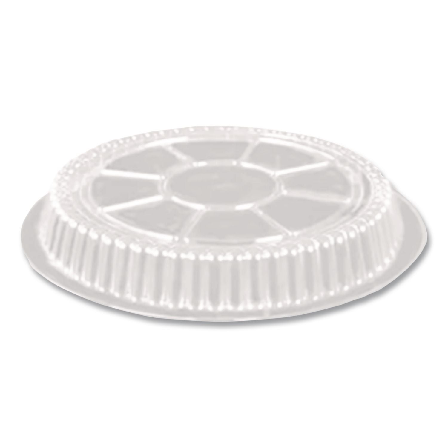 Plastic Dome Lids, Round, Fits 7" Round Pan, 7" Diameter x 0.88"h, Clear, 500/Carton