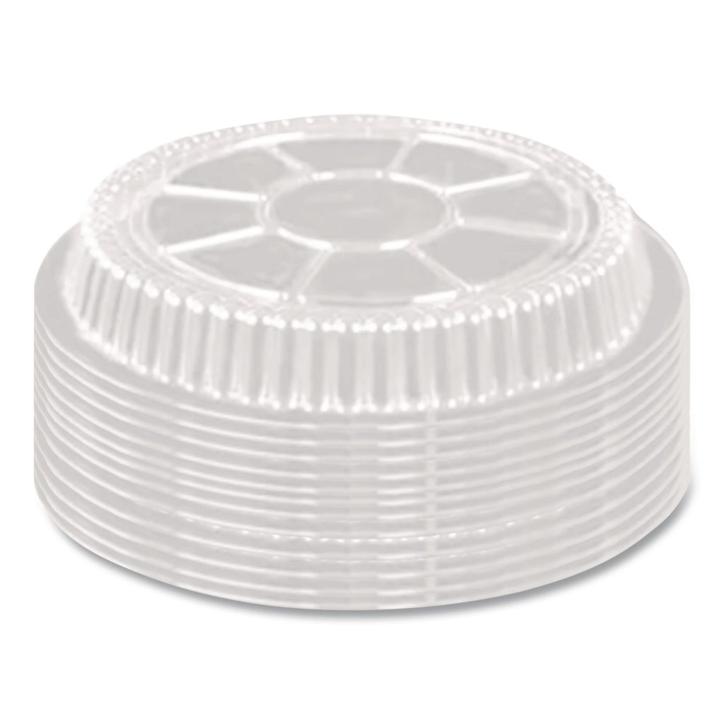 Plastic Dome Lids, Round, Fits 9" Round Pan, 9" Diameter x 0.88"h, Clear, 500/Carton