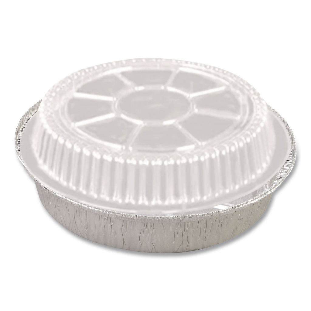 Plastic Dome Lids, Round, Fits 9" Round Pan, 9" Diameter x 0.88"h, Clear, 500/Carton