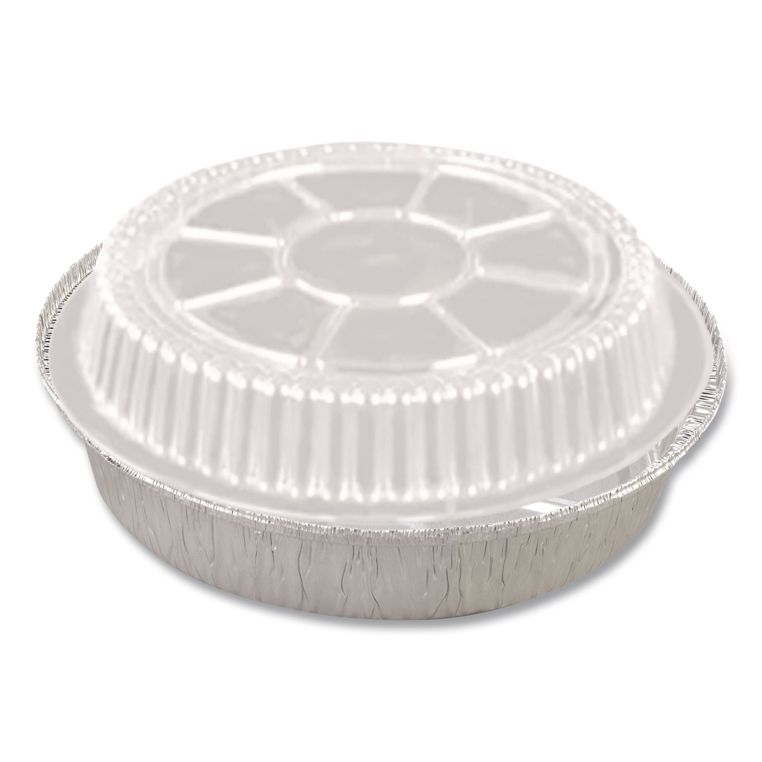 Plastic Dome Lids, Round, Fits 9" Round Pan, 9" Diameter x 0.88"h, Clear, 500/Carton