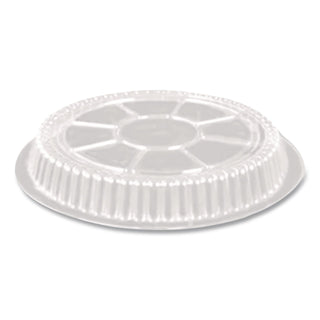 Plastic Dome Lids, Round, Fits 9" Round Pan, 9" Diameter x 0.88"h, Clear, 500/Carton