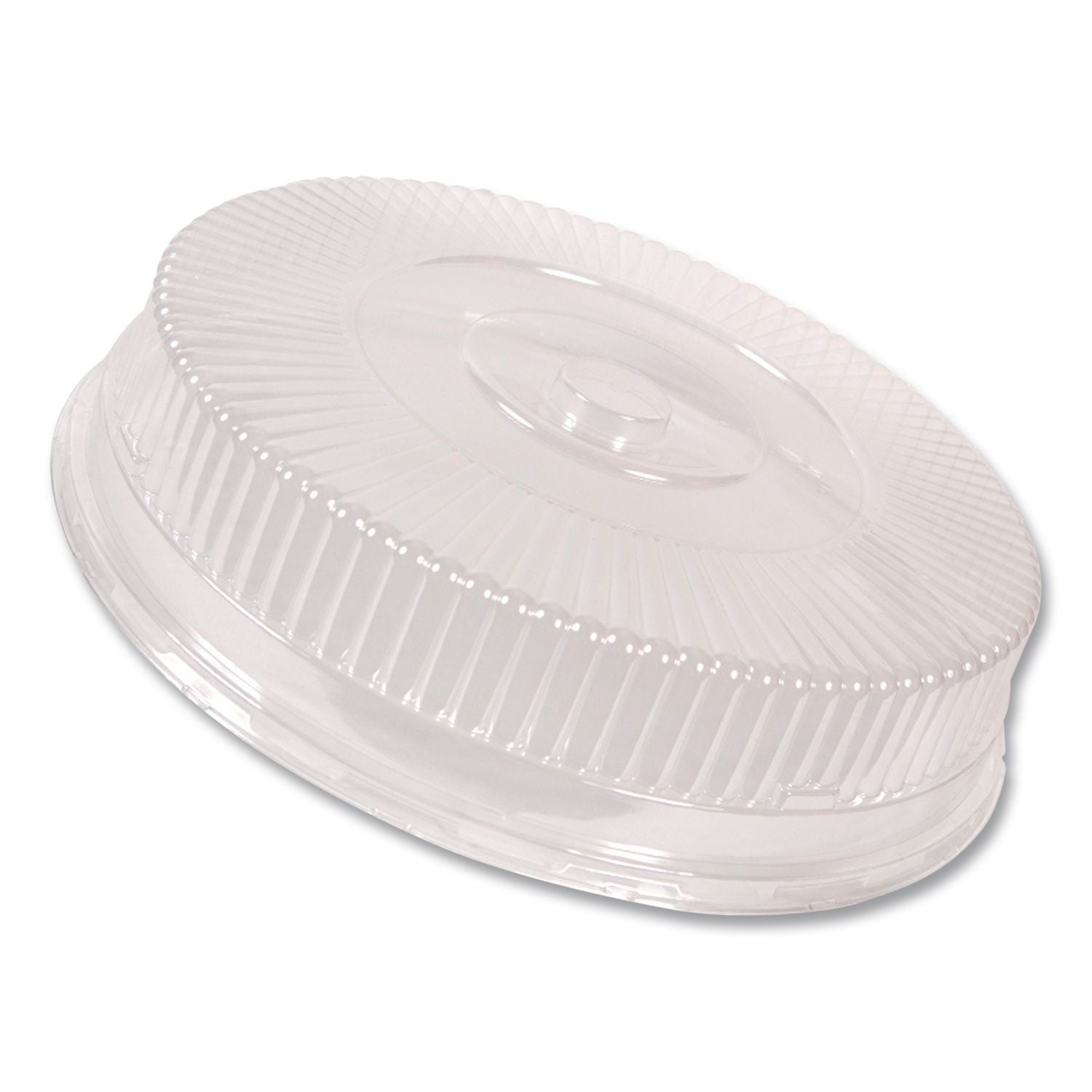 Plastic Dome Lid, Round, Embossed, Fits 212/213, 16" Diameter, Clear, 25/Carton