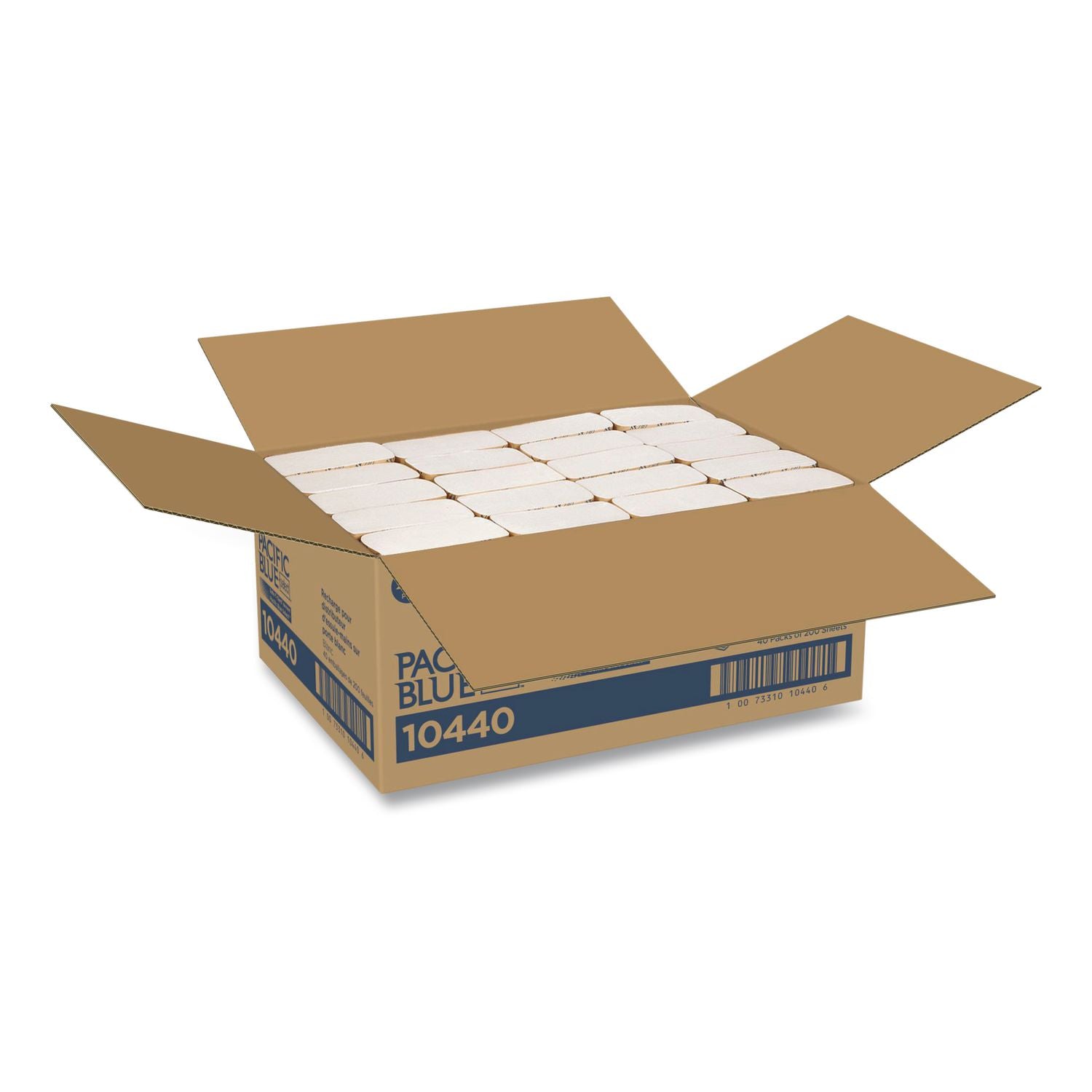 Tissue for Safe-T-Gard Dispenser, Septic Safe, 2-Ply, White, 200 Sheets/Pack, 40 Packs/Carton