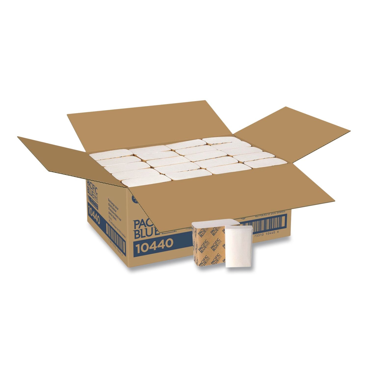 Tissue for Safe-T-Gard Dispenser, Septic Safe, 2-Ply, White, 200 Sheets/Pack, 40 Packs/Carton
