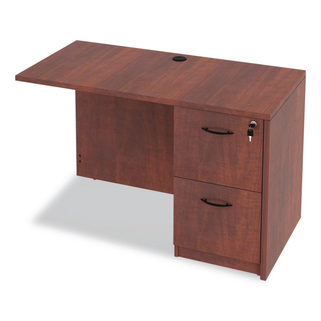 Alera Valencia Series Full Pedestal File, Left/Right, 2 Legal/Letter-Size File Drawers, Medium Cherry, 15.63" x 20.5" x 28.5