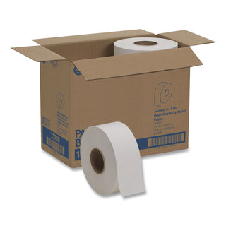 Jumbo Jr. 1-Ply Bath Tissue Roll, Septic Safe, White, 3.5" x 2,000 ft, 8 Rolls/Carton