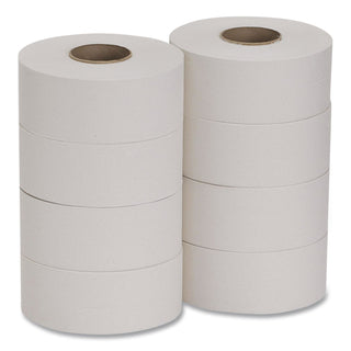 Jumbo Jr. 1-Ply Bath Tissue Roll, Septic Safe, White, 3.5" x 2,000 ft, 8 Rolls/Carton